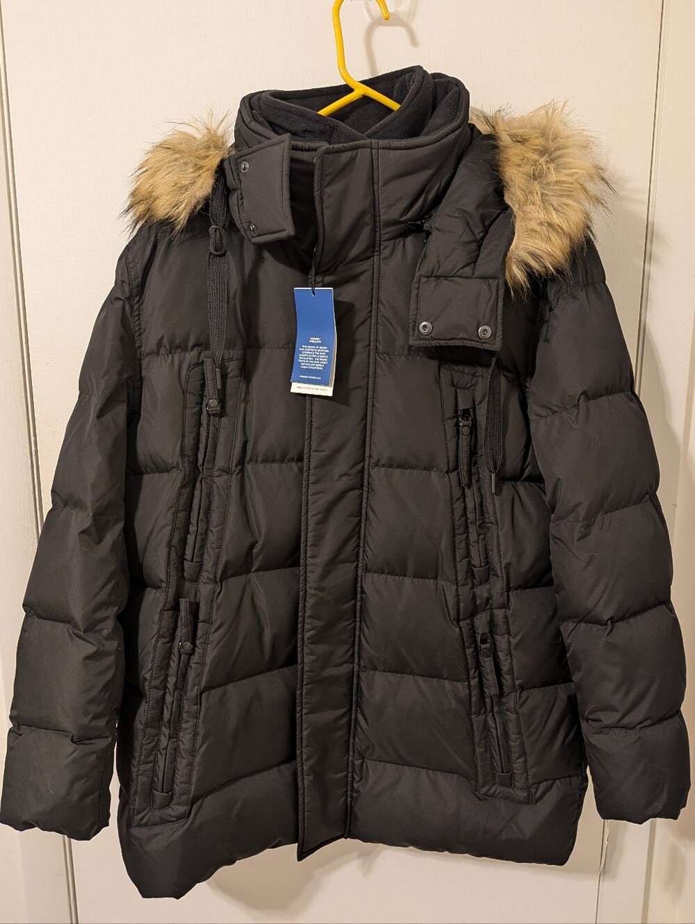 NWT Marc New York Andrew Marc Mens CONWAY Winter Hooded Fur Trimmed Jacket XL